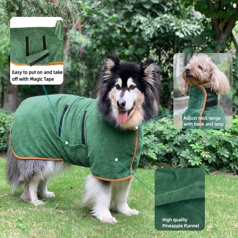 Serviette de bain pour chien