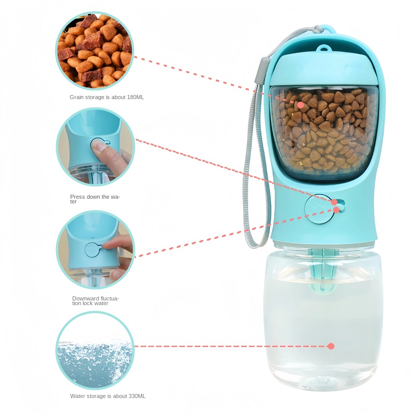 Bouteille d'eau portable pour chien